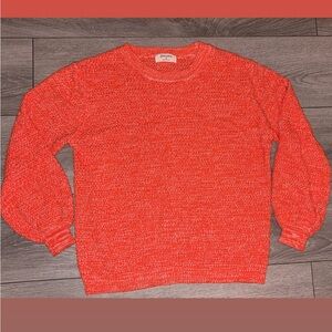 Zenana Size Small Long Sleeved Orange Knit Sweater EUC